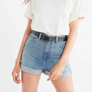 BDG Urban Outfitters Mom High Rise Cuffed Hem Denim Jean Shorts 90's Size 29